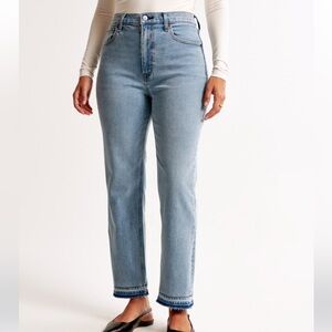 Abercrombie & Fitch Straight Leg Jeans in Light Blue